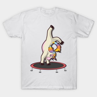 Trampoline Shirt | Unicorn Horse Trampoline Jumping Shirt T-Shirt